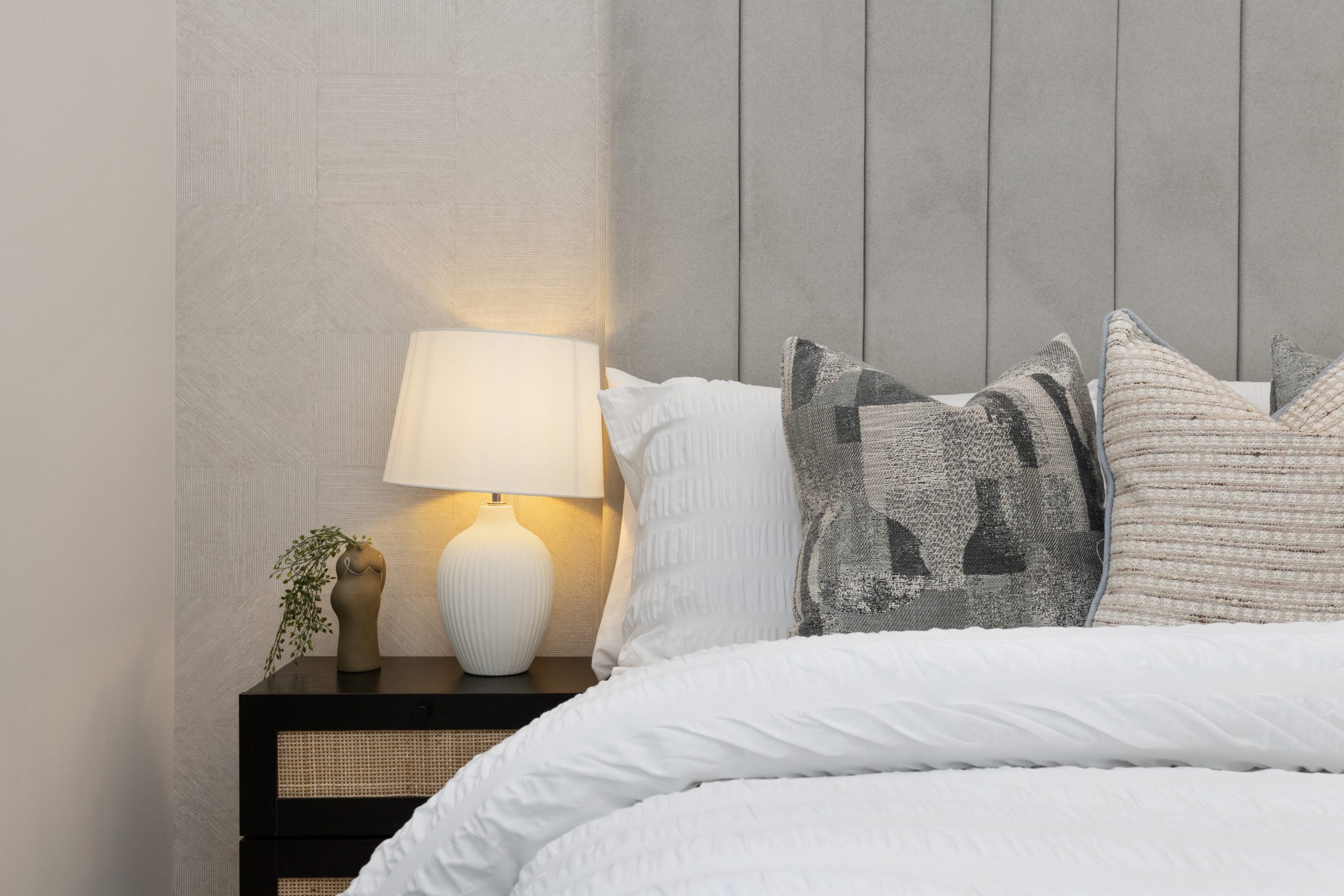 A Hopkins Homes bedroom with neutral colours