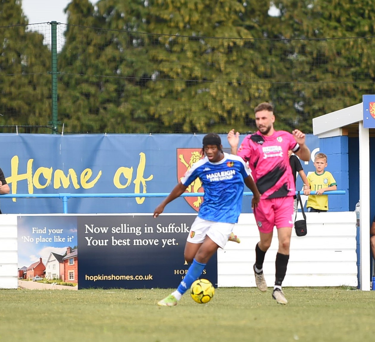 two men playing football