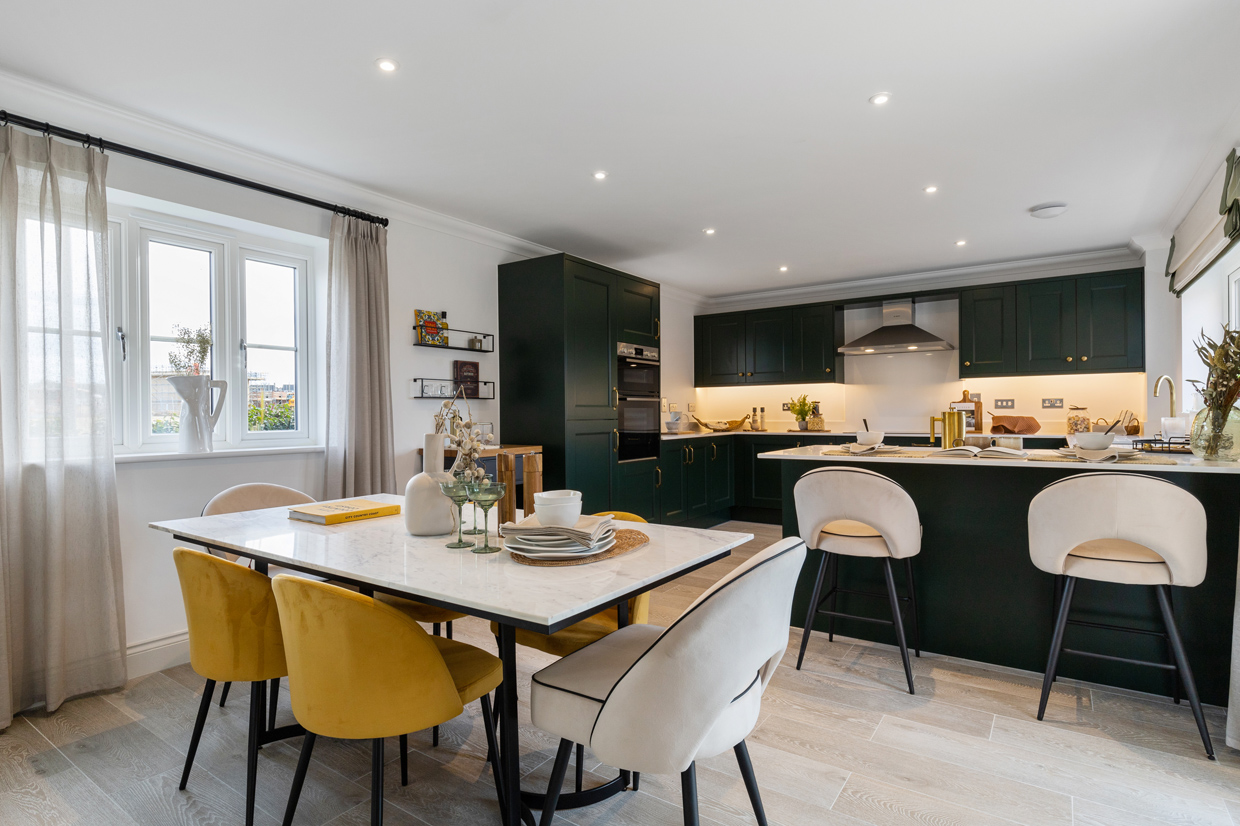 The stylish kitchen available at The Elms in Woolpit, Suffolk