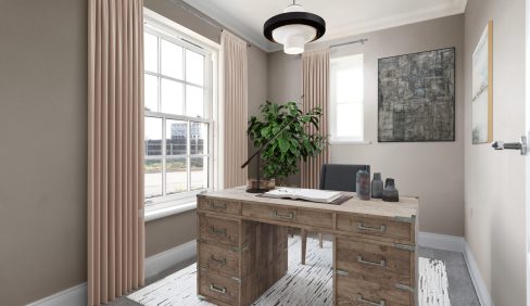 A home office design in a Hopkins Homes new build property