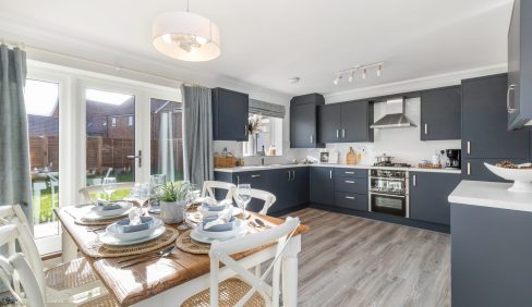 A Hopkins Homes kitchen at River Reach in Mistley, Essex