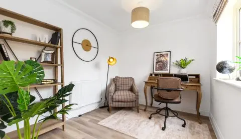 A home office in a Hopkins Homes show home